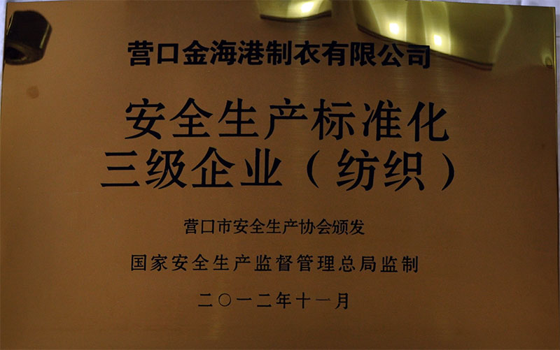 安全生產標準化三級企業